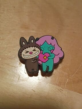 10 for $10 Jibbitz Croc Charms - Labubu Monster Brown w/ Teal & Pink Doll - New